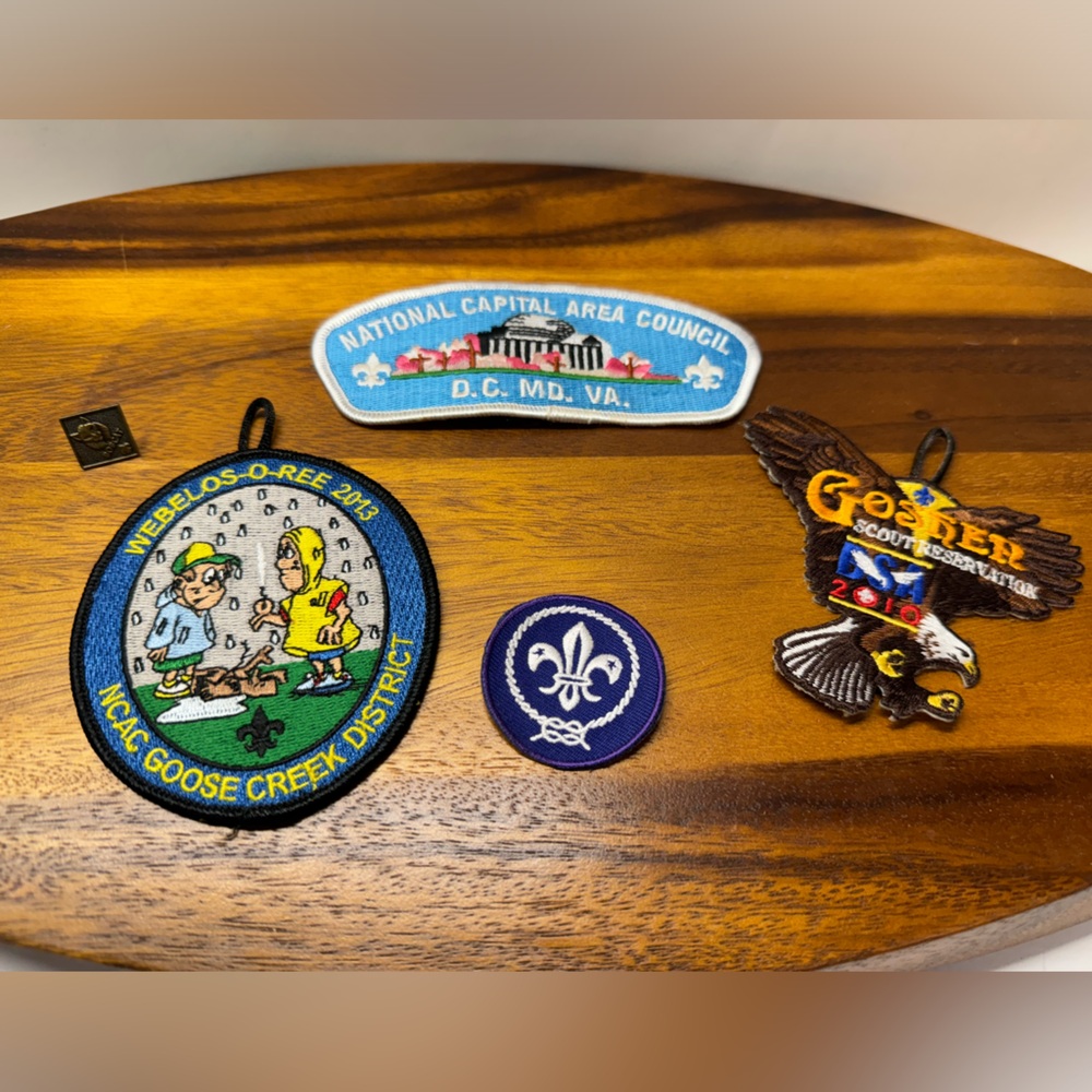 Boy Scout Patch Lot Of 4 With Bobcat Pin